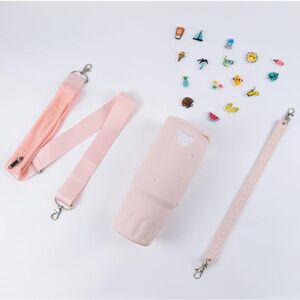 Stanley Pink Bottle Holder with Straps